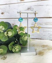 Load image into Gallery viewer, Crystal &amp; Star Pendant Earrings - E19-4274