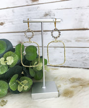 Load image into Gallery viewer, Crystal &amp; Pendant Earrings - E19-4276