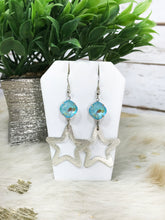 Load image into Gallery viewer, Crystal &amp; Star Pendant Earrings - E19-4278