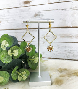 Crystal & Pendant Earrings - E19-4282