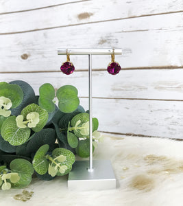 Cushion Cut Crystal Earrings - E19-4290
