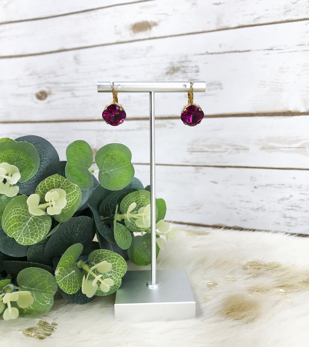 Cushion Cut Crystal Earrings - E19-4290