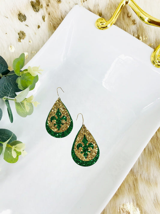 Glitter Fleur De Lis Earrings - E19-4306
