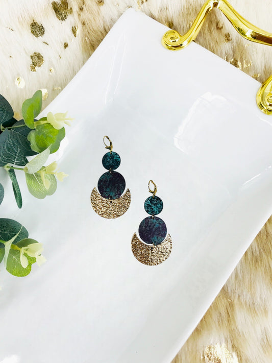 Metal Disc Pendant Earrings - E19-4308
