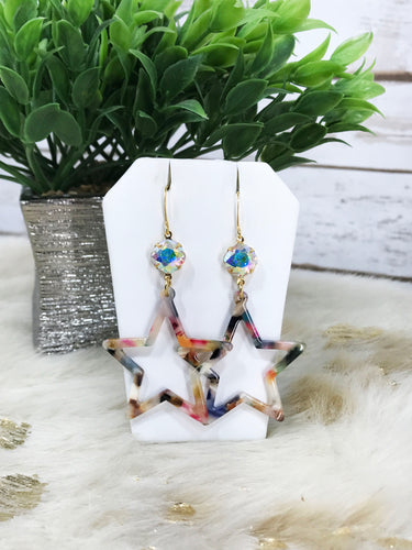 Crystal & Pendant Earrings - E19-4382