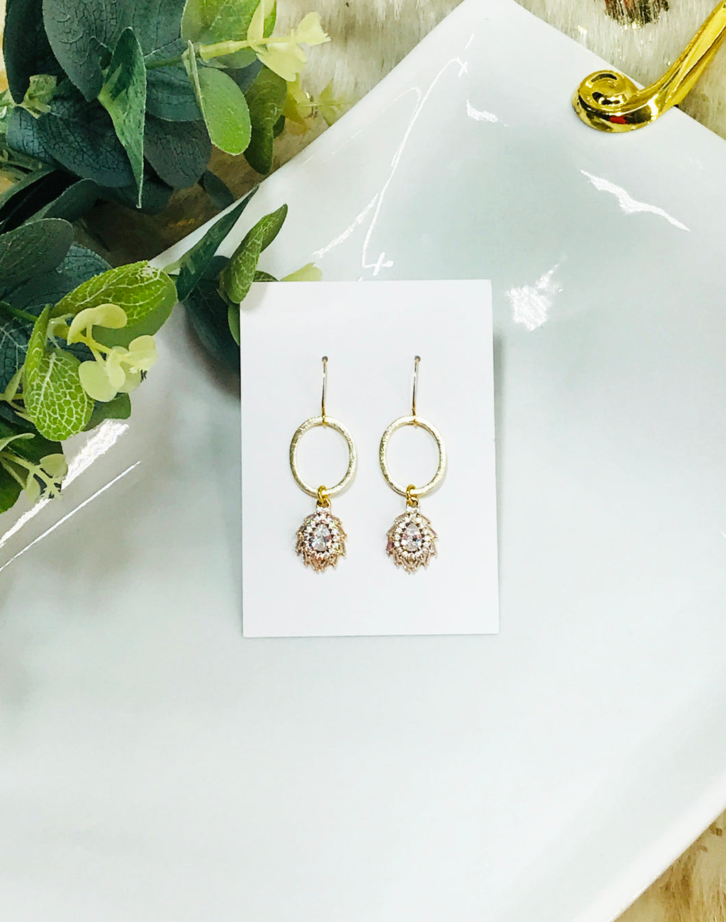 CZ Pendant Earrings - E19-4394