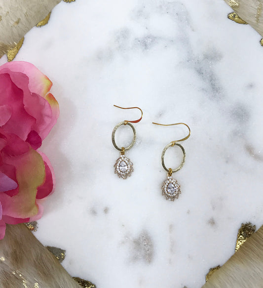 CZ Pendant Earrings - E19-4394