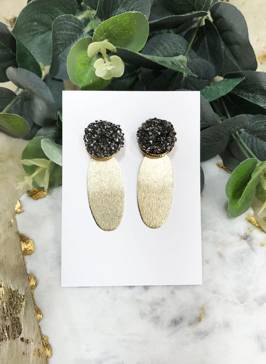 Druzy Stud & Pendant Earrings - E19-4437