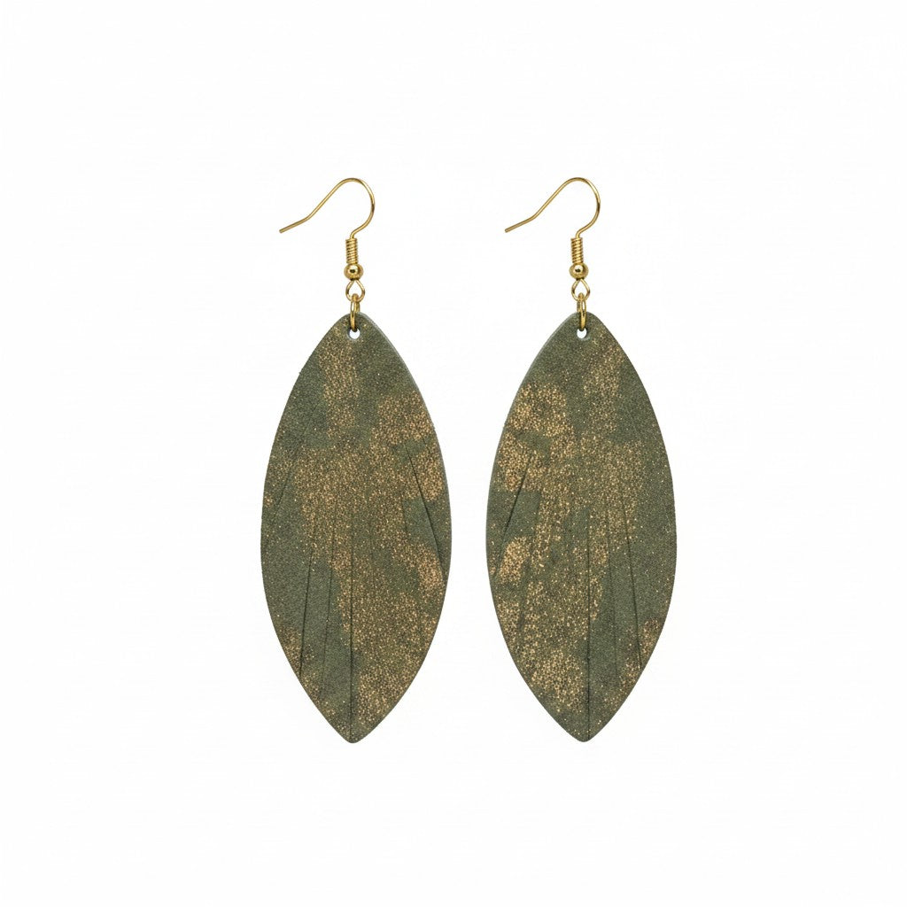 Sunny Basil Fringe Marquise Earrings