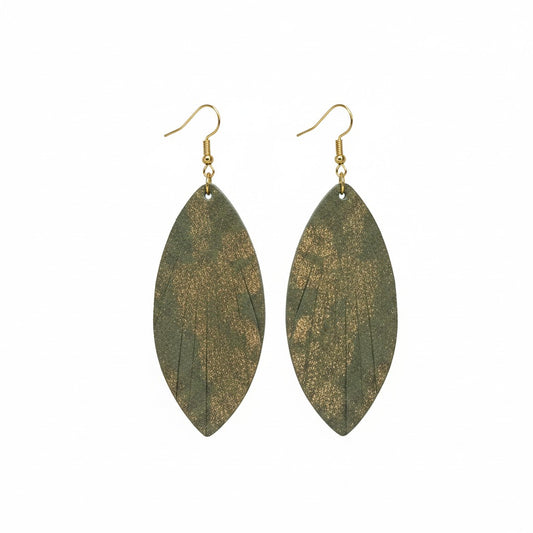 Sunny Basil Fringe Marquise Earrings