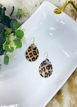 Load image into Gallery viewer, Cheetah Leather &amp; Rhinestone Earrings - E19-4553