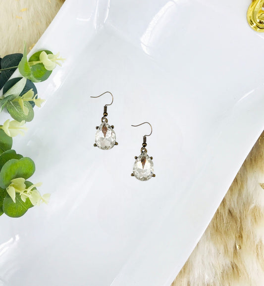 Teardrop Rhinestone Earrings - E19-4641