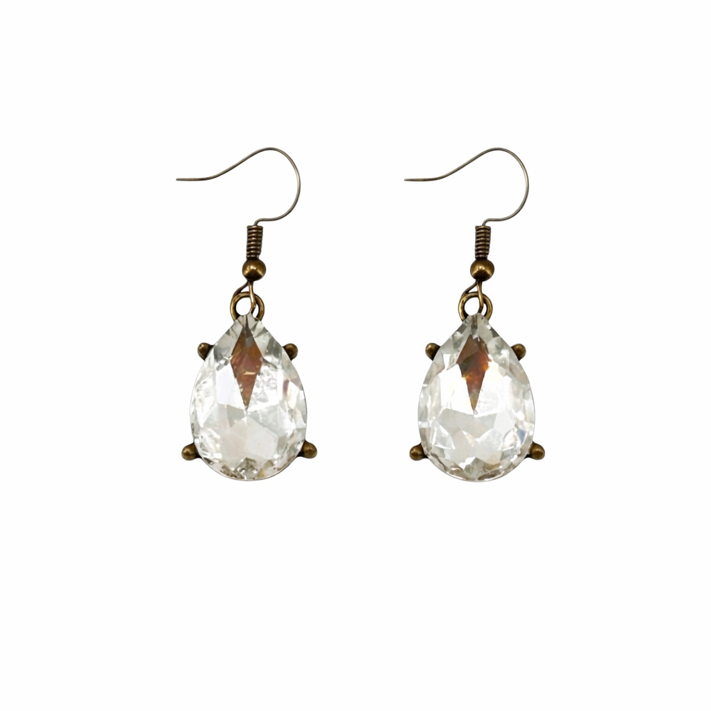 Teardrop Rhinestone Earrings - E19-4641