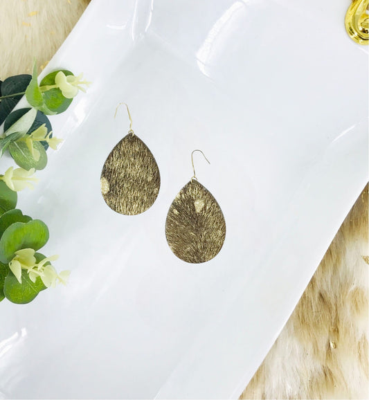 Hair On Leather Earrings - E19-4653