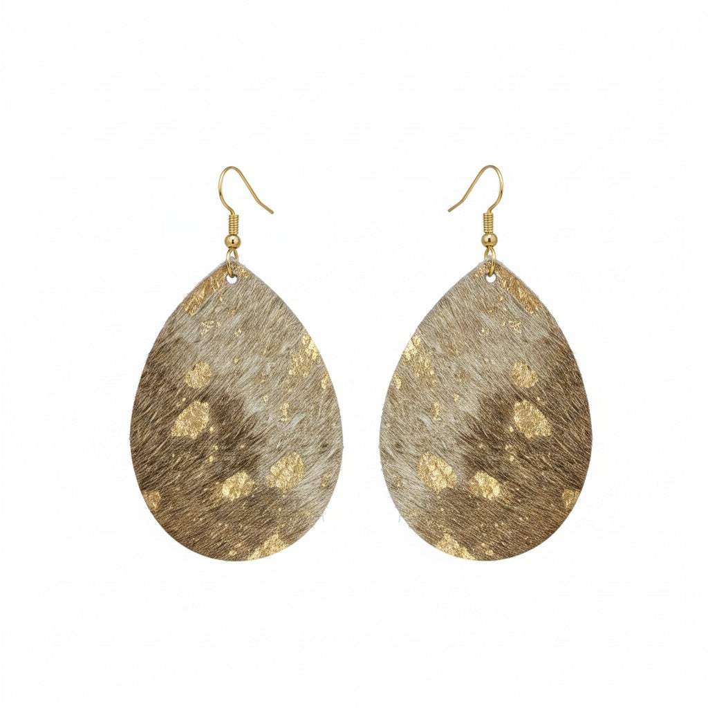 Golden Drift Teardrop Earrings