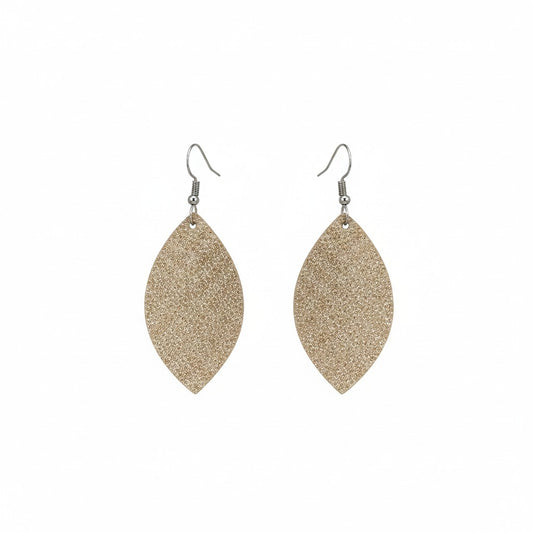 Platinum Crackle Marquise Earrings