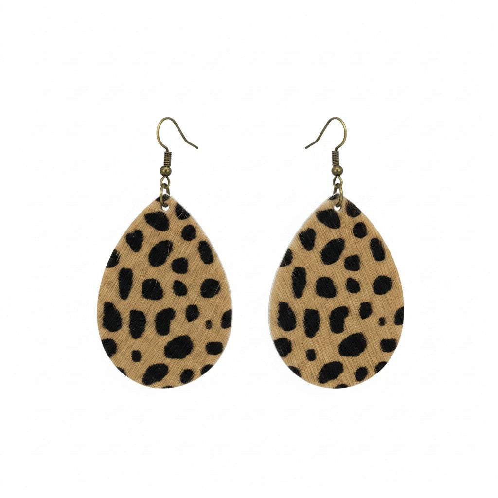 Canyon Cheetah Antique Teardrop Earrings