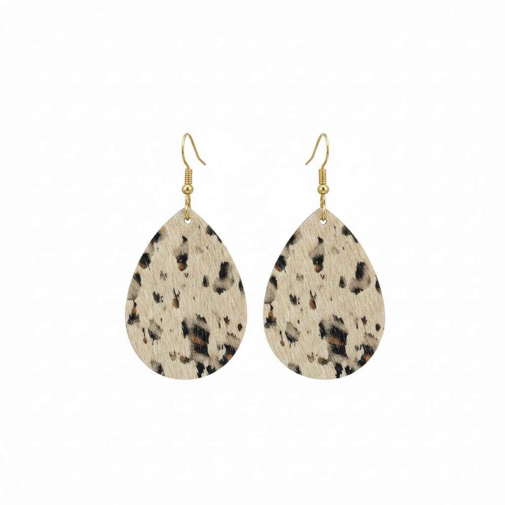 Canyon Cheetah Acid Wash Teardrop Earrings