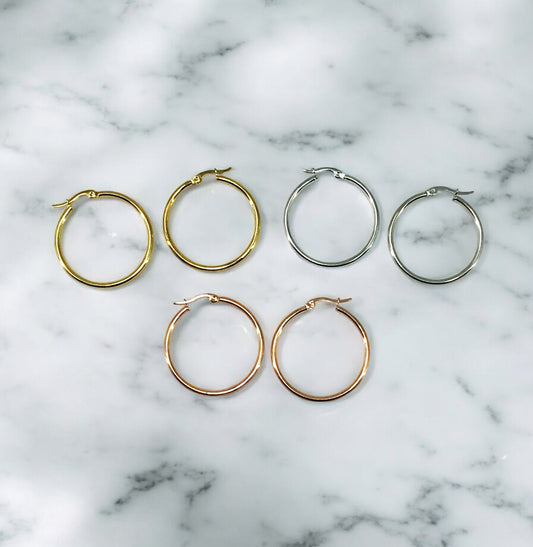 Stainless Steel Hoop Earrings
