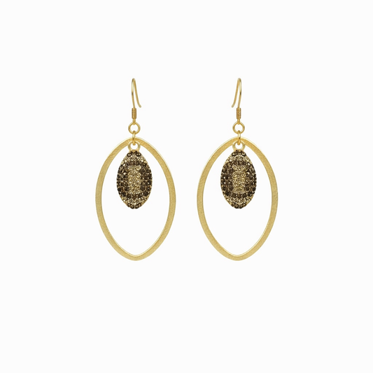 Game Day Glam Football Drop Earrings