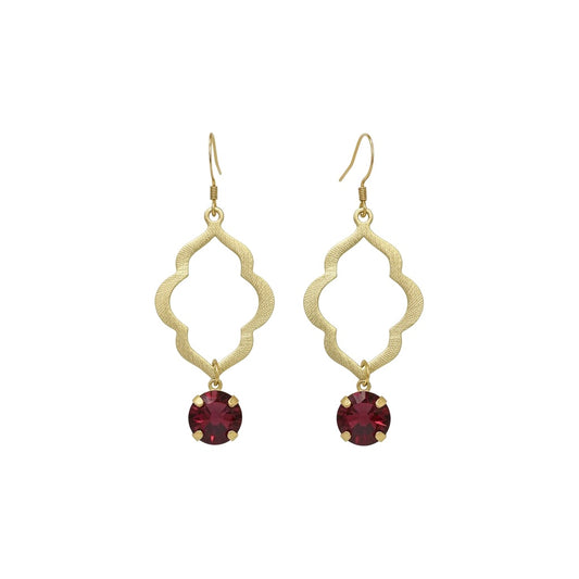 Scarlett Crystal & Gold Marquis Drop Earrings