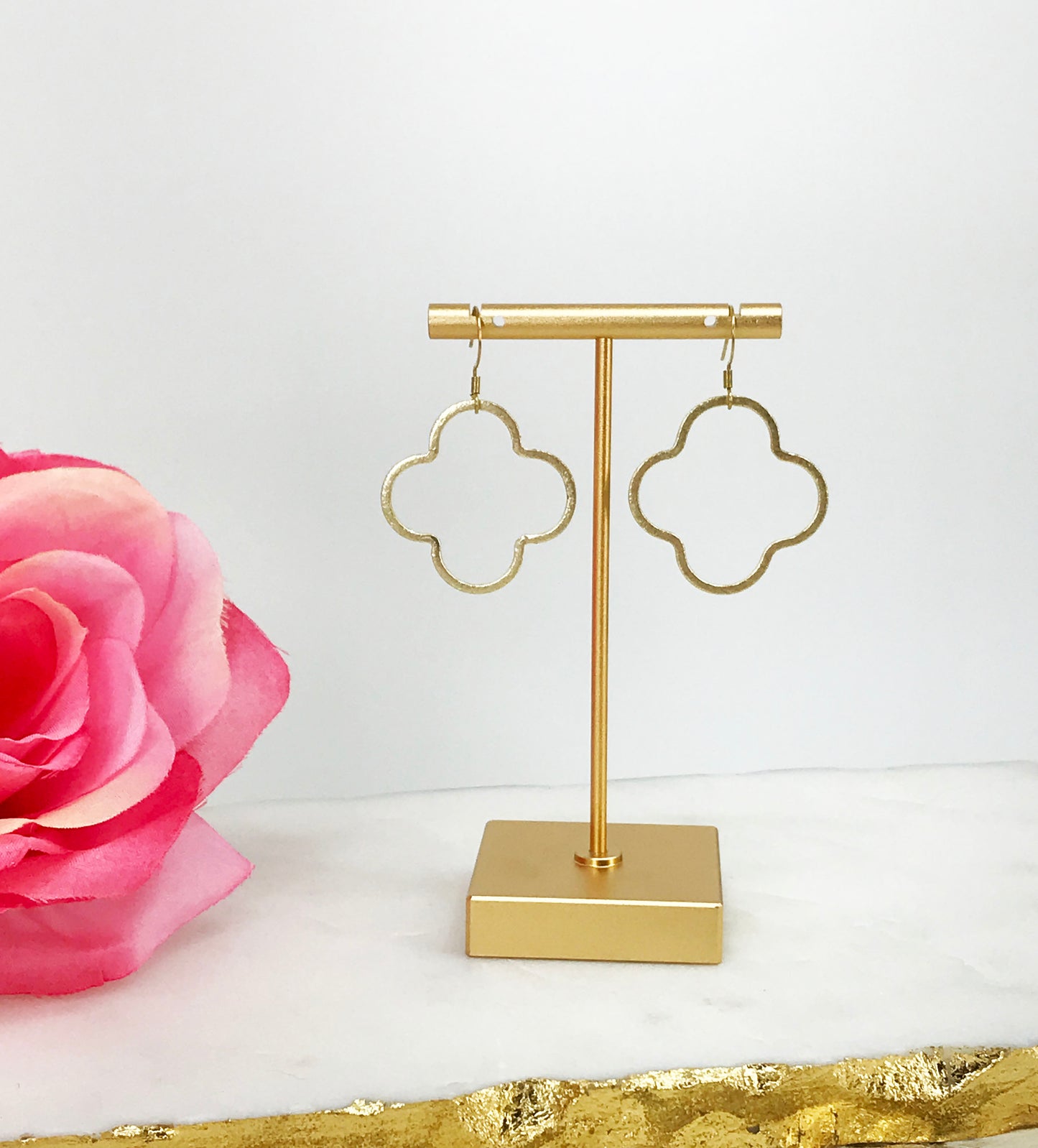 Gold Clover Earrings - E19-4761