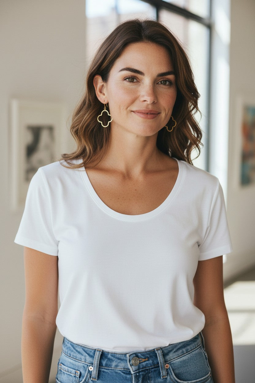 Gold Clover Earrings - E19-4761