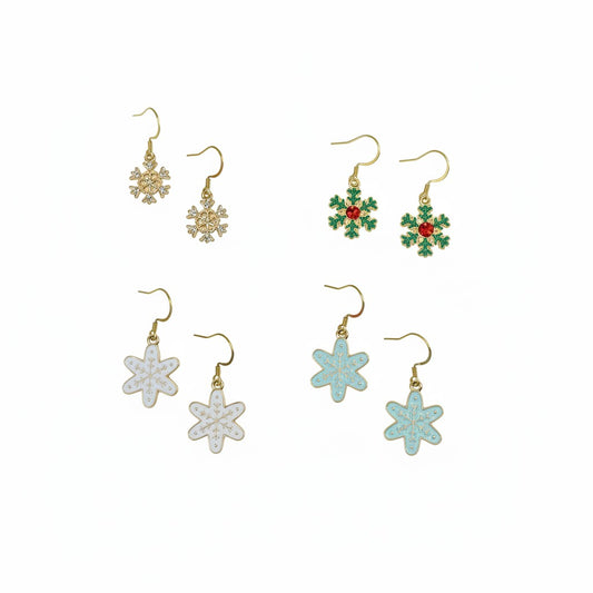 Snowflake Pendant Earrings