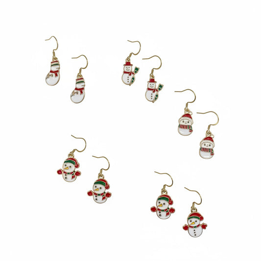 Snowman Pendant Earrings