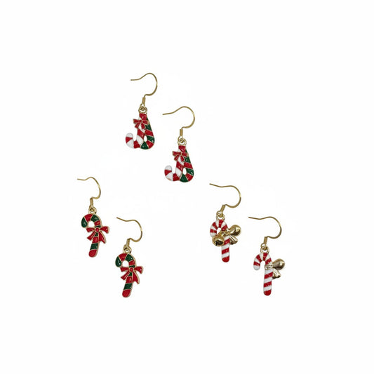 Candy Cane Pendant Earrings