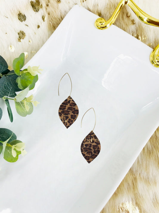 Cheetah Genuine Cork Leather Earrings - E19-512