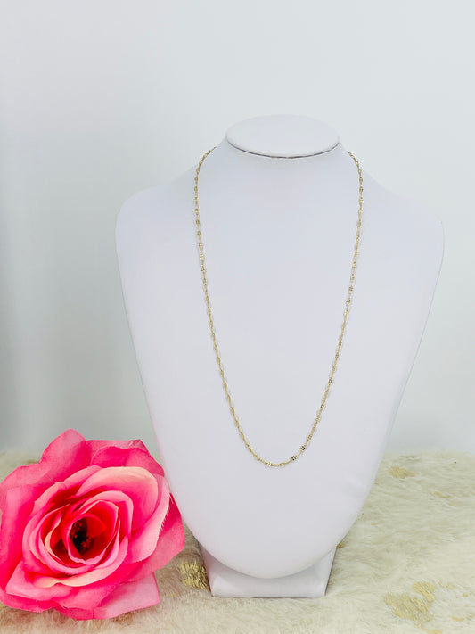 19.7" Gold Stainless Steel Oval Link Chain Necklace