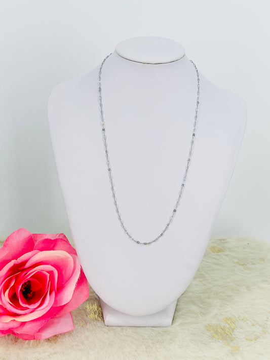 19.7" Silver Stainless Steel Oval Link Chain Necklace