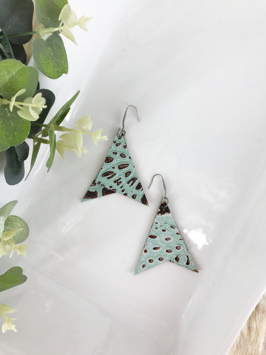 Genuine Alligator Leather Earrings - E19-635