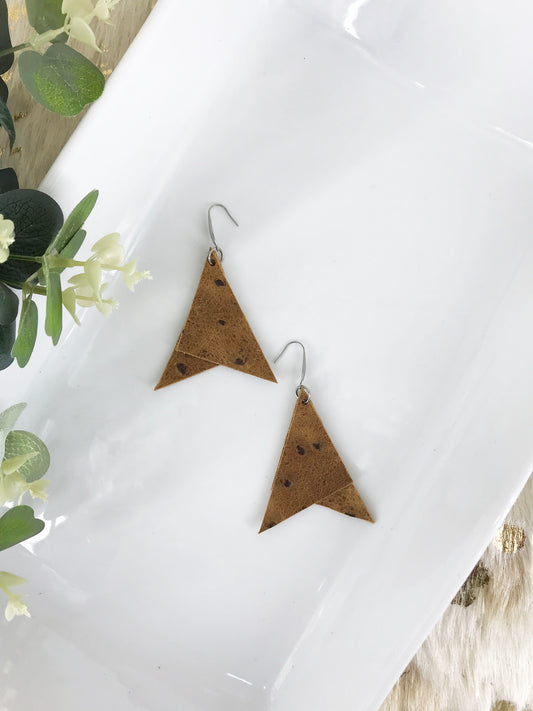 Genuine Ostrich Leather Earrings - E19-639