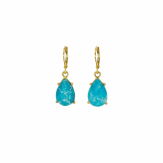Turquoise Gemstone Drop Earrings