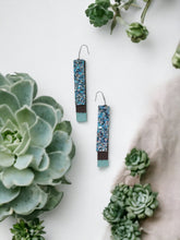 Load image into Gallery viewer, Brown, Teal and Blue Chunky Glitter Layered Earrings - E19-738