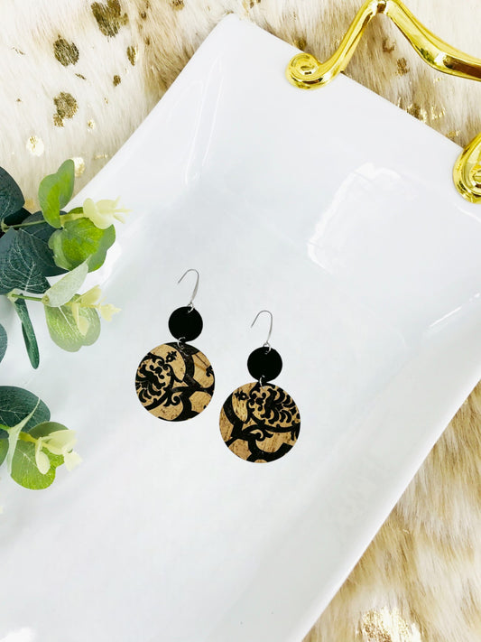 Genuine Leather and Portuguese Cork Earrings - E19-783