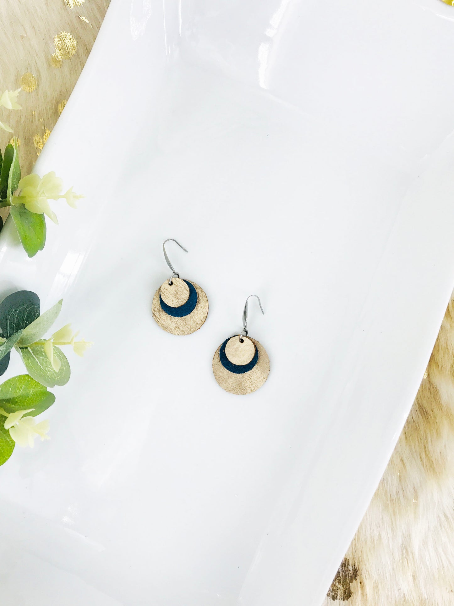 Genuine Leather Earrings - E19-791