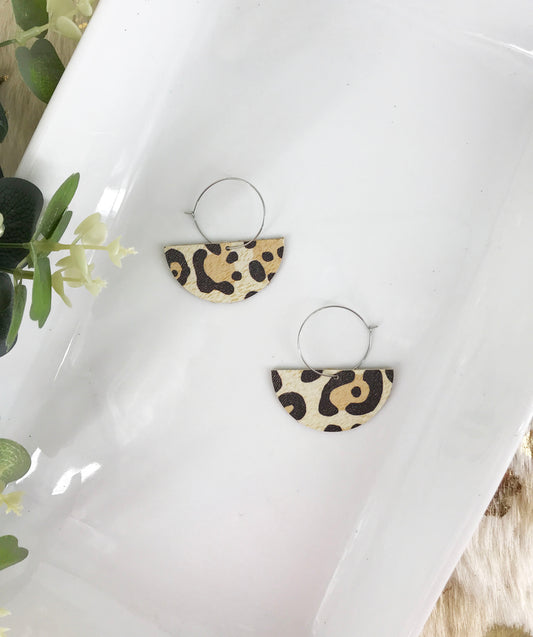 Genuine Leather Hoop Earrings - E19-816