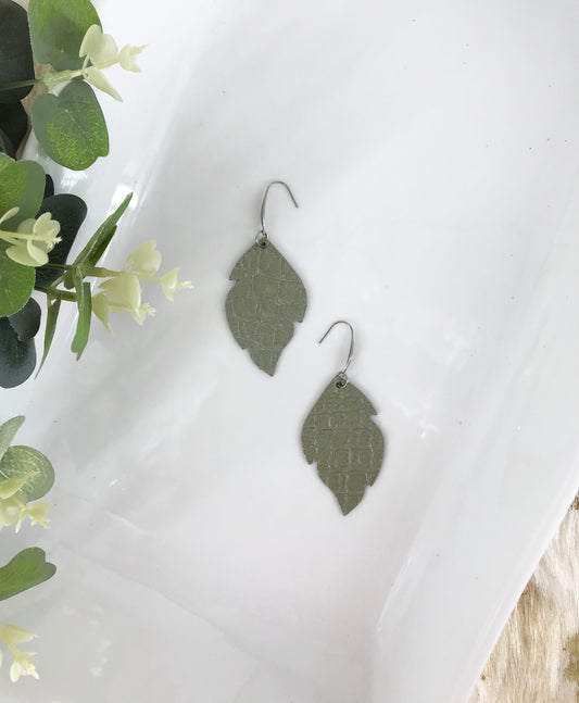 Genuine Crocodile Leather Earrings - E19-824