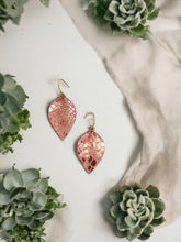 Load image into Gallery viewer, Rose Gold Genuine Leather Earrings - E19-873