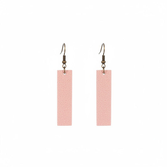 Pink Lemonade Dazzle Bar Leather Earrings