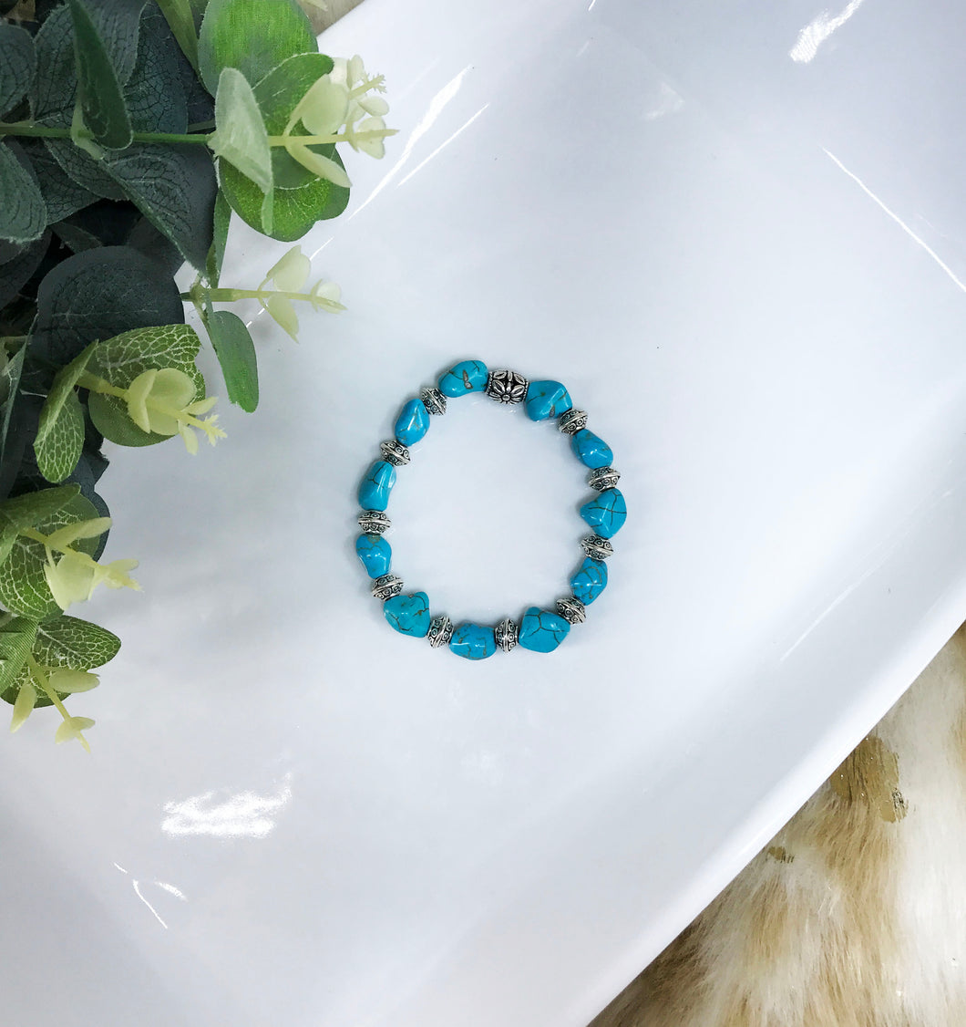 Genuine Gemstone Stretchy Bracelet - B1222