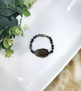 Agate Gemstone Stretchy Bracelet - B1229