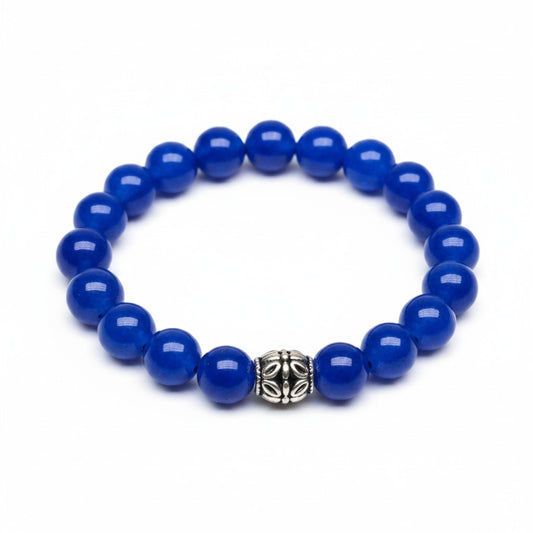 Violet Quartz Natural Gemstone Stretch Bracelet