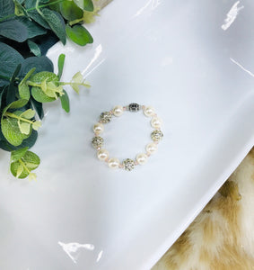 Glass Bead Stretchy Bracelet - B1237