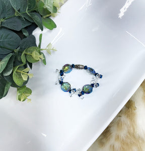 Glass Bead Stretchy Bracelet - B1241