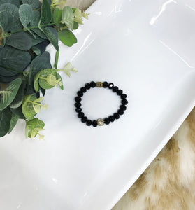 Glass Bead Stretchy Bracelet - B1260