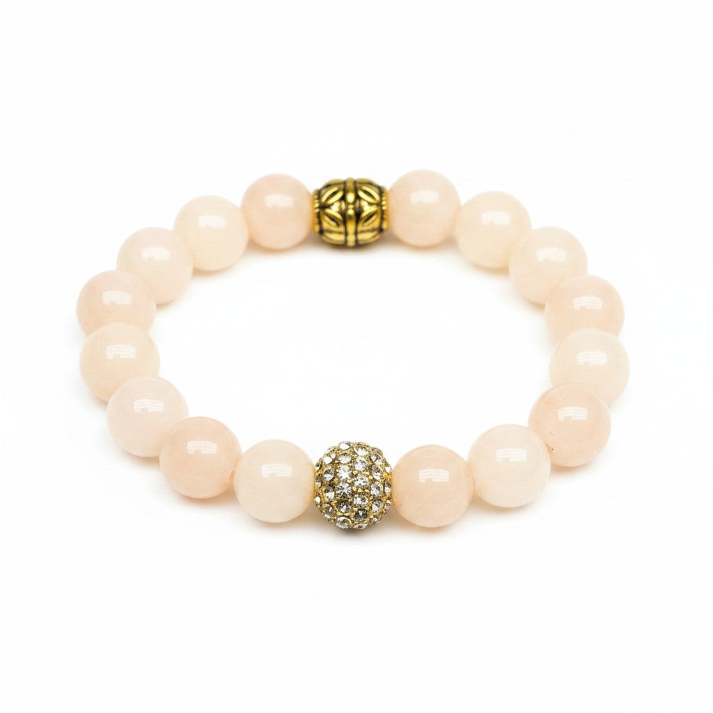 Rose Quartz Natural Gemstone Stretch Bracelet